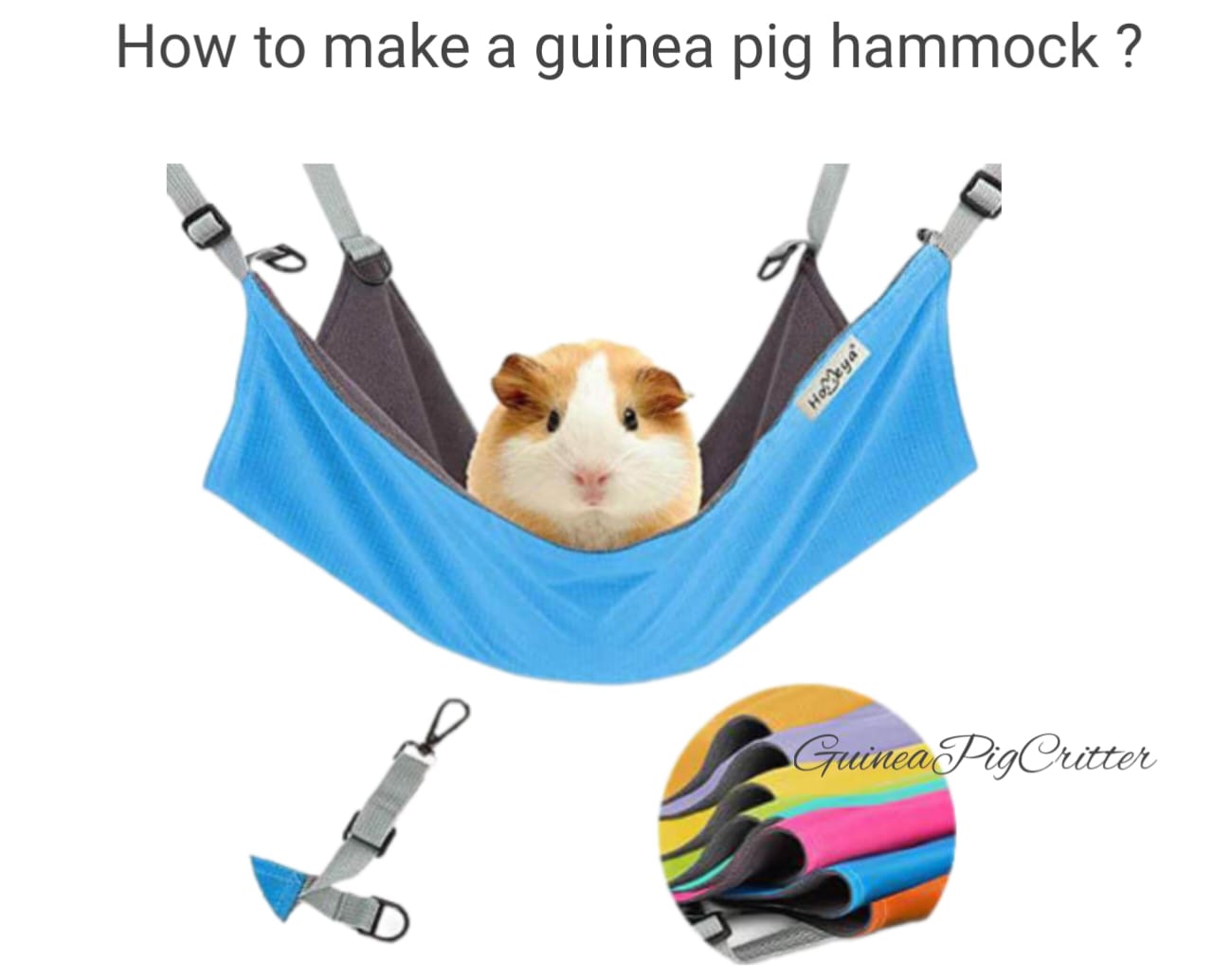 how to make guinea pig hammock